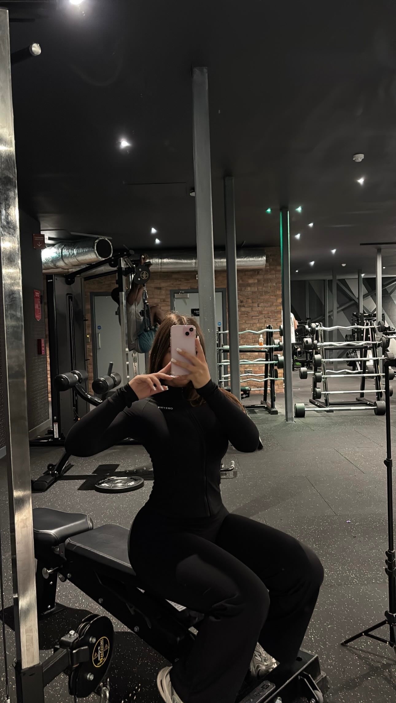 CloudSculpt™ Zip Jacket in Onyx - OBSYRN activewear UK